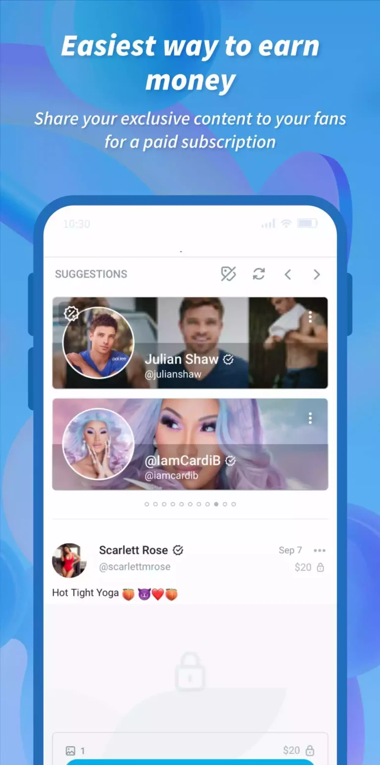Sending gifts on OnlyFans MOD APK